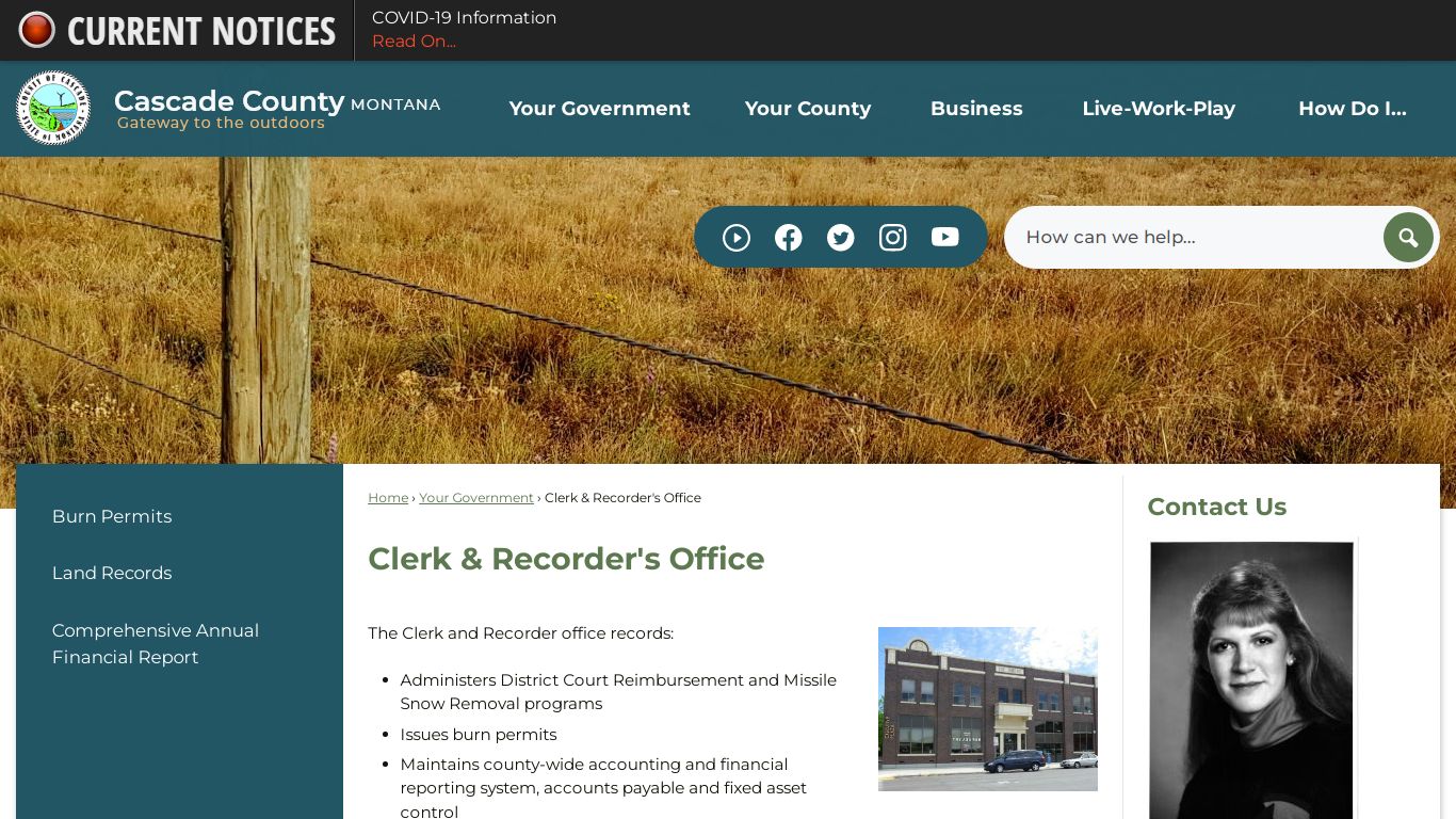 Clerk & Recorder's Office | Cascade County, MT